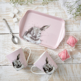 Wrendale Mug & Tray set "Bath Time" - konijn