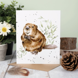 Wrendale greeting card - "The Arborist" - bever