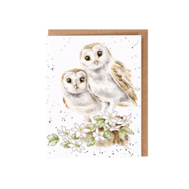 Wrendale greeting card - "Hooting for You" - uil