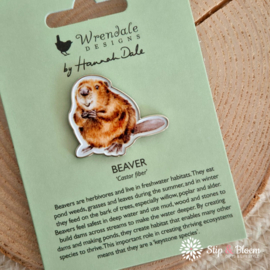 Wrendale Pin Badge - speldje "The Arborist" - bever