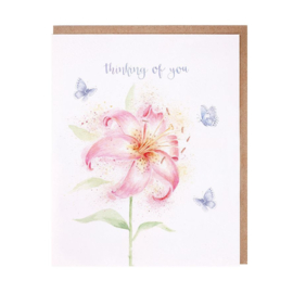 Wrendale greeting card "Holly Blue" - vlinder
