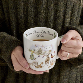 Wrendale Royal Worcester mok - large - "Snow Place Like Home"