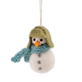 Vilten hanger - Sneeuwpop ijsblauw