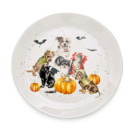 Wrendale Royal Worcester Halloween coupe plate "The Halloween Party"
