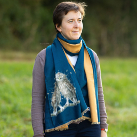 Wrendale winter scarf - Birds of a Feather - uil