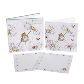 Wrendale Notecard Pack "Oops a Daisy" - muis