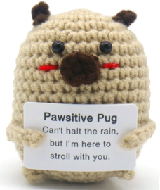 Geluksknuffeltje Positive Pug - mopshond