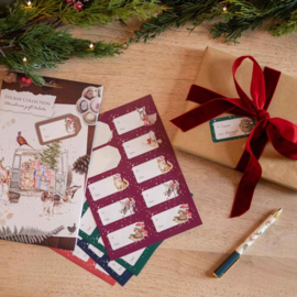 Wrendale Christmas stickerset - Giftlabels