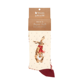 Wrendale Kerst herensokken "Winter Hare" - haas