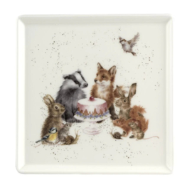 Wrendale Royal Worcester Square Plate "Woodland Party"