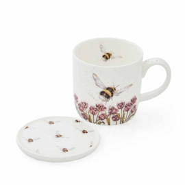 Wrendale Royal Worcester mug & coaster "Flight of the Bumblebee"