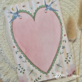 Appeloogje A6 notepad - Zwaluwen