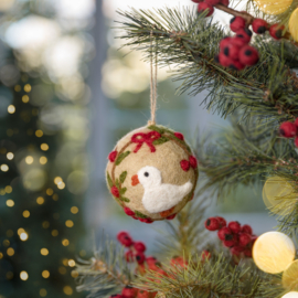 Vilten kerstbal - gans