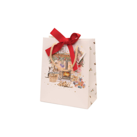 Wrendale medium gift bag - "By the Fireside"