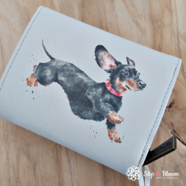Wrendale small purse "Dog" - labrador/teckel