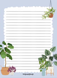 Only happy things A5 notepad - Planten