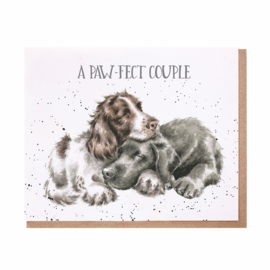 Wrendale greeting card "A Pawfect Couple" - hond
