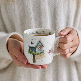 Wrendale Royal Worcester mok - "Santa Stop Here"