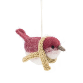 Vilten hanger - Vogeltje cyclaam