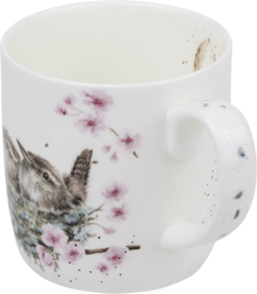 Wrendale Royal Worcester mok "Feather Your Nest" - vogel