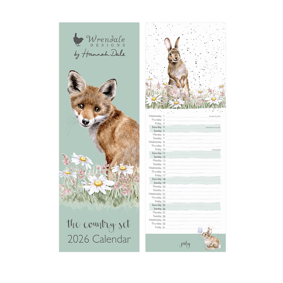 Wrendale 2026 Slim Calendar "The Country Set"