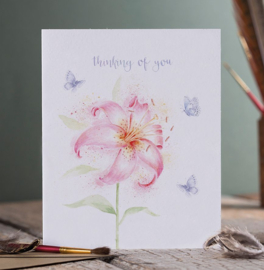 Wrendale greeting card "Holly Blue" - vlinder