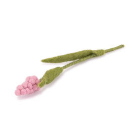 Vilten bloem - Roze Druifje