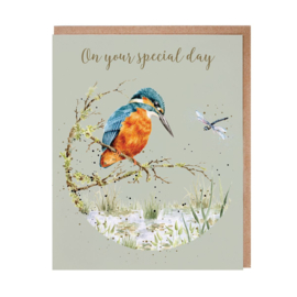 Wrendale greeting card "On Your Special Day" - ijsvogel