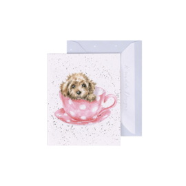 Wrendale mini card "Teacup Pup" - puppy