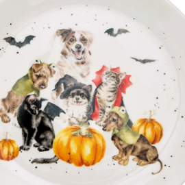 Wrendale Royal Worcester Halloween coupe plate "The Halloween Party"