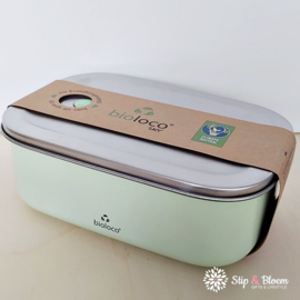 Bioloco Sky rvs lunchbox - Light Green