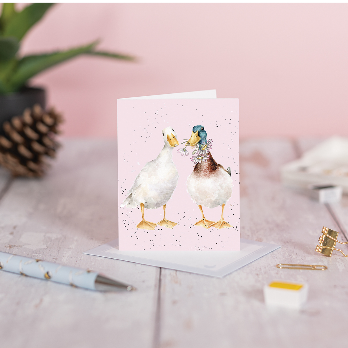 Wrendale mini card "Not a Daisy Goes By" - eend