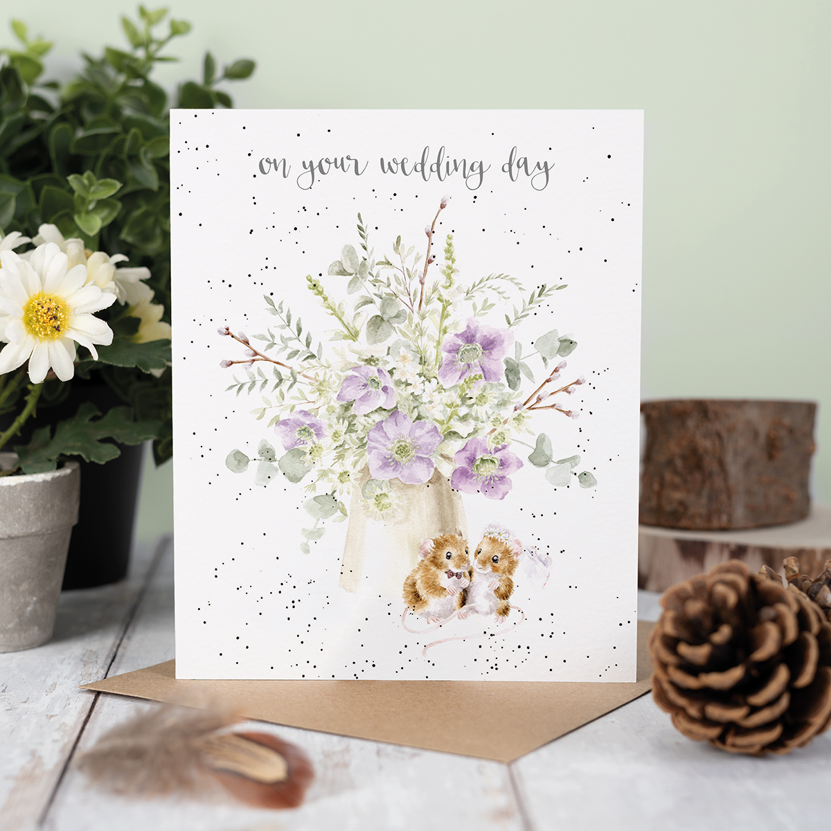Wrendale greeting card "On Your Wedding Day" - muis