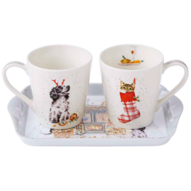 Wrendale Mug & Tray set "No Place Like Home"
