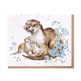 Wrendale greeting card - "Otterly Adorable" - otter