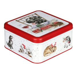 Wrendale Christmas Tin - "Santa's Little Helpers"