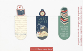 Magnetische boekenleggers - set van 3 - I Love Reading