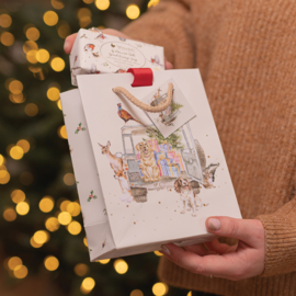 Wrendale small gift bag - "Driving Home for Christmas"