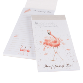 Wrendale Magnetic Shopping Pad "Pretty in Pink" - flamingo