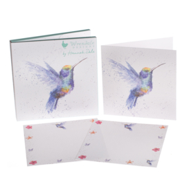 Wrendale Notecard Pack "Hummingbird"