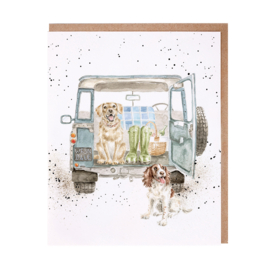 Wrendale greeting card - "Paws for a Picnic" - hond