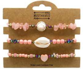 Armbanden set - pink