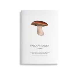 Lonneke Grimbergen kaartenset - 5x Paddenstoelen