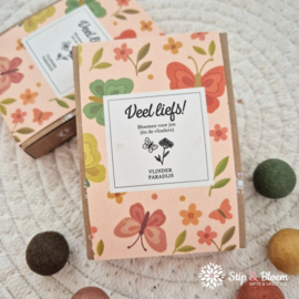 Blossombs 4 zaadbommetjes - Veel liefs! Vlinderparadijs