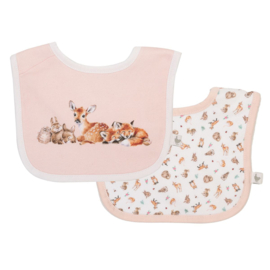Wrendale Bib/slab gift set "Little Forest"