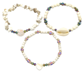 Armbanden set - white