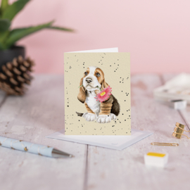 Wrendale mini card "Just for You" - hond