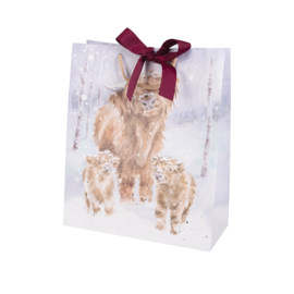 Wrendale large gift bag - "A Highland Christmas" - hooglander