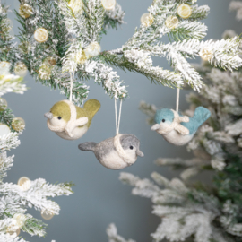 Vilten hanger - Vogeltje lichtgroen