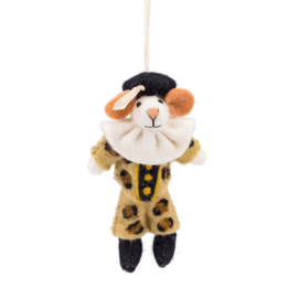 Vilten decoratie hanger "Panterpiet" - Pietermuis